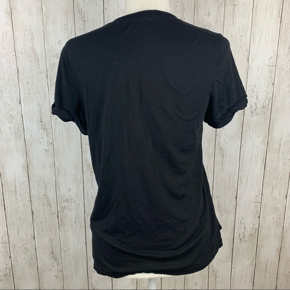 🔥ANTHROPOLOGIE🔥T. La Classic V-Neck Tee Shirt XS/S/M/L Black - Picture 7 of 8